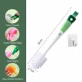 Cepillo para tazas 4 en 1 blanco y verde con mango largo para limpieza de botellas con gancho - Cepillo para Tazas Cuatro en Uno de Zanahoria / Blanco Verde