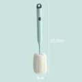 Langer Griff Schwamm Tassenbürste, Reinigungsset für Babyflaschen und Becher, 27.5cm - Hellblau