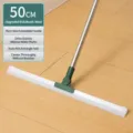 50cm Siliconen Vloerwisser Magische Bezem met EVA Kop en 95cm Handvat voor Badkamer Schoonmaak - 50cm Verbindings Gevoerde Stang