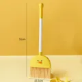 Enfants mignon canard jaune mini balai et pelle set de nettoyage pour tout-petits - Balai petit canard jaune