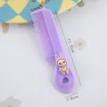 Cute cartoon rabbit children portable plastic hair comb mini pocket daily hair brush - Purple