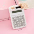 Cute rabbit bow mini calculator portable desktop calculator for students study school office - White - Rabbit Bowknot