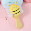 Cute cartoon plush bee air cushion massage comb, soft portable hair brush for daily styling. - 13.7CMx8.6CM / Handle Comb - Yellow Little Bee