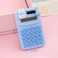Blue cute bunny bow mini calculator, portable electronic device for students and office use. - Blue - Rabbit Bowknot