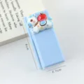 Niedlicher Mini Tacker Cartoon blau, tragbarer Schüler Büro Heftgerät Variante 6cm lang - Apfel-Pony-Stil