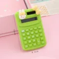 Mini calculadora de bolsillo verde linda con conejo y lazo para estudiantes y oficina. - Verde Hierba - Conejo Lazo