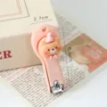 Niedlicher klappbarer Nagelknipser mit 3D Bär Design, tragbarer Mini Nagelneider. - Rosa Oberkörperbär
