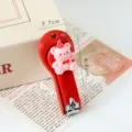 Süßer Cartoon Klapp-Nagelknipser tragbarer Mini Nagelneider in Rot mit Bär Dekor - Rot Ganzkörper Bär