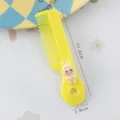 Portable cute cartoon rabbit hair comb for kids, mini plastic sweet styling hair comb for girls. - Yellow