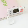 Mignon dessin animé mini montre électronique porte-clés horloge numérique portable ours étudiant temps - Style Triangle / Blanc