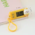 Mignonne montre électronique mini dessin animé porte-clés portable étudiant temps pendentif - Style Triangle / Jaune