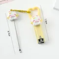 Cute cartoon bunny nail clipper set with ear pick and hanging chain, convenient portable tool. - Combination Style / White Rabbit with Yellow Wings