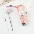 Süßes rosa Kaninchen Flügel Nagelknipser und Ohrlöffel Set tragbares Maniküre Werkzeug. - Kombinationsstil / Weißes Kaninchen mit rosa Flügeln