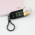 Mini montre numerique electronique de porte-cles avec un jolis pendentif gateau d'ours mignon. - Ovale / Noir