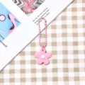 Portachiavi fiore rosa stile ins coreano simpatico ciondolo borsa colore caramella - Stile catena a sfere / Fiore Rosa