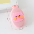 Brosse à cheveux pliante rose mignonne avec miroir mini peigne de poche portable pour le maquillage. - Brosse à cheveux cochon