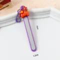 Portable cute horse nail file with purple handle and chain, essential manicure tool for women. - Fortune Horse