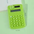 Mini calcolatrice elettronica verde carina con decorazione di trifoglio a quattro foglie. - Trifoglio / Verde erba