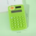 Mini calcolatrice mela verde carina portatile ufficio scuola calcolatrice 10x6.3cm - Viso Rosa Mela Verde / Verde