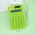 Green Mini Cute Apple Calculator, Portable Student Office Calculator, Compact and Stylish Design. - Green Apple Core / Green