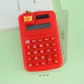Mini cute apple calculator portable electronic calculator student office desktop supply red - Red Apple Core / Red