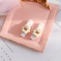 Lindo protector de cable de dibujos animados forma de conejito cargador 2pcs - Conejo Blanco Roto