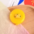 Cute yellow mini tape measure with cartoon tiger design, portable retractable sewing ruler for body - Tiger Tape Measures