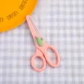 Pink cactus safety scissors for cute student crafts, portable art cutting tool variant. - Cactus