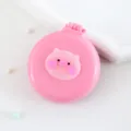 Mini brosse a cheveux coussin d air pliable avec miroir, brosse portable mignonne rose. - Brosse à cheveux petit cochon rose