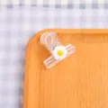 Transparenter niedlicher Blumen Snack Verschlussclip, Plastik Schulheft Klemme Büro. - Spiegelei