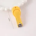 Tagliaunghie portatile colori caramella simpatico mini tronchesina per manicure strumento viaggio - Tagliaunghie + Custodia protettiva (Confezione individuale) / giallo limone