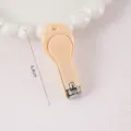 Tagliaunghie portatile color caramella con lama in metallo affilata per la cura quotidiana delle unghie. - Tagliaunghie + Custodia protettiva (Confezione individuale) / Giallo pallido