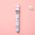 Leuke schattige 10 kleuren intrekbare balpen cartoon studenten schrijfwaren kleurrijke pen - Witte vogel met witte staaf