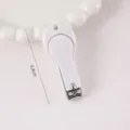 Tagliaunghie bianco portatile con design antispruzzo, compatto e ideale per la manicure quotidiana. - Tagliaunghie + Custodia protettiva (Confezione individuale) / Bianco