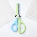 Cute cartoon safety scissors for kids DIY handicraft office paper cutting stationery tools. - Style A - Black Puppy