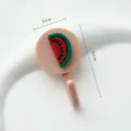 Joli crochet adhésif pastèque de dessin animé, patère murale rose pour clés en dortoir. - Pastèque