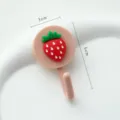 Crochet adhésif mignon fraise dessin animé pour mur et porte, porte-clés pratique. - Fraise