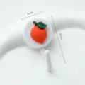 Crochet mural adhésif mignon fruit dessin animé pour clés et petits objets, taille 3x5cm - Citron