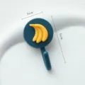 Crochet mural mignon banane dessin animé porte-clés adhésif pour dortoir chambre d'étudiant deco - 3 Bananes