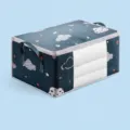 Großer dunkelblauer Aufbewahrungsbeutel mit Wolkenmuster 75L für Decken und Kleidung. - Groß 75L / Marineblau