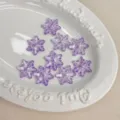 Cuentas de copo de nieve de acrílico morado translúcido colgante llavero fabricación de joyas - Violeta Claro