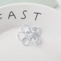 White metal jump rings for DIY jewelry making, small craft open rings hardware loops. - White