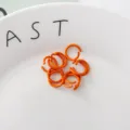 Vibrant orange metal open jump rings for DIY handmade jewelry crafts and accessories making. - Orange