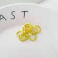 Gele metalen buigringen voor DIY sieraden maken, knutsel verbindingsringen, metalen lussen. - Geel