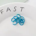 Blauwe open buigringen DIY handgemaakte metalen verbindingsringen voor sieraden maken - Blauw