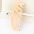 Mini cute plastic hair comb portable travel hair styling brush for kids and women daily use - Bulk Packaging / Beige