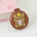 Mignonne brosse à cheveux pliable de dessin animé avec miroir mini peigne poche compact. - Brosse à cheveux à coussin d'air petit ours