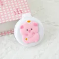 Joli peigne coussin d'air pliant de dessin animé miroir de poche mini peigne de massage - Porcelet