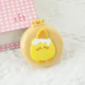 Joli peigne coussin d'air pliable de dessin animé avec miroir, brosse de massage jaune poussin. - Brosse à cheveux à coussin d'air petit poussin