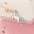 Süßer Cartoon Einhorn Emaillierter Anhänger für DIY Armband Halskette Schmuckherstellung. - Pony
